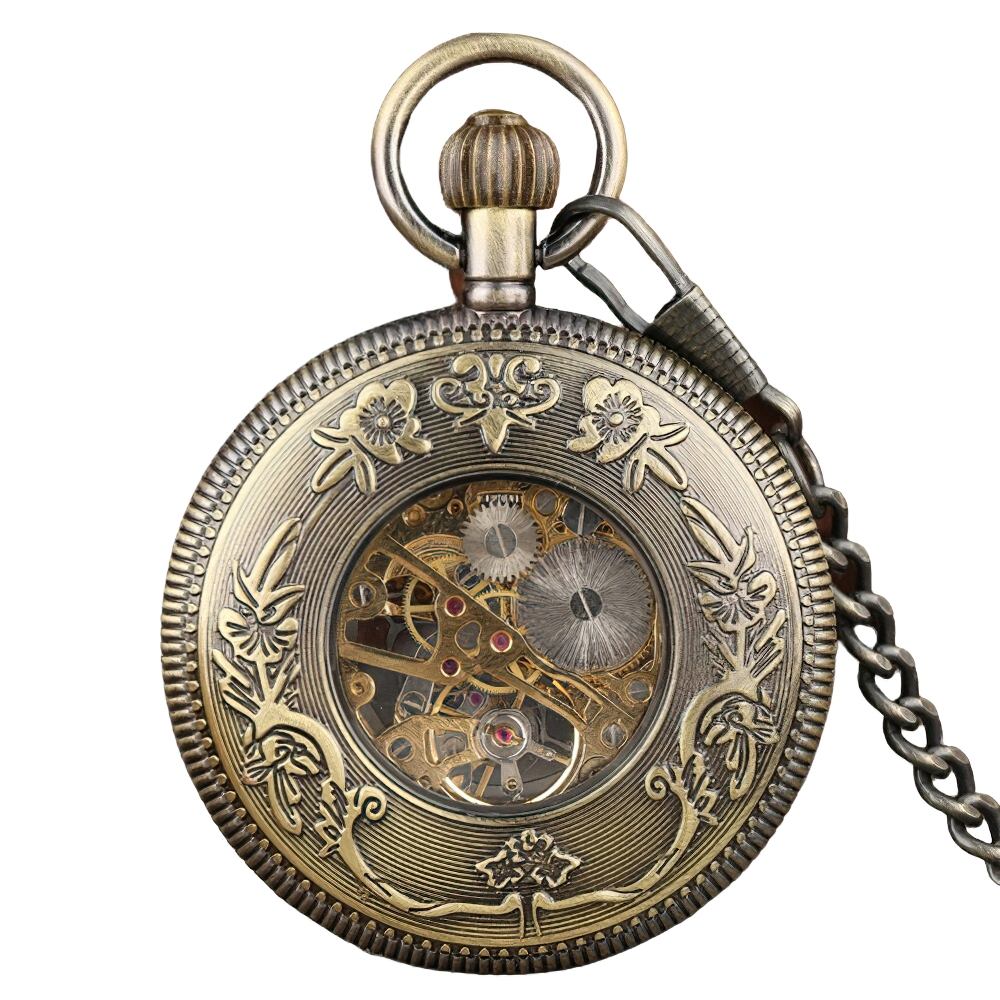 Retro Mechanical Pocket Watch for Men and Women / Antique Pendant Clock on Chain