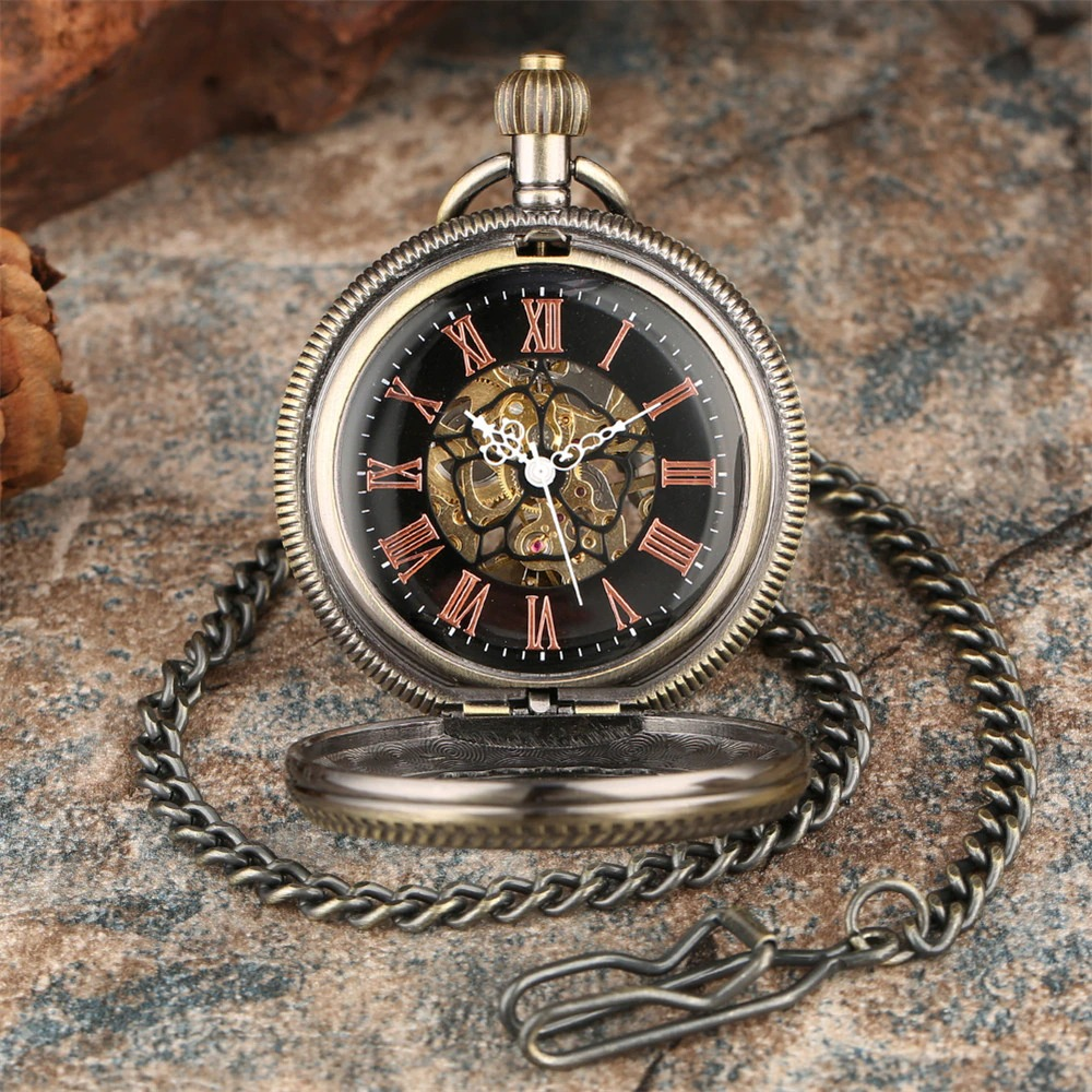 Retro Mechanical Pocket Watch for Men and Women / Antique Pendant Clock on Chain