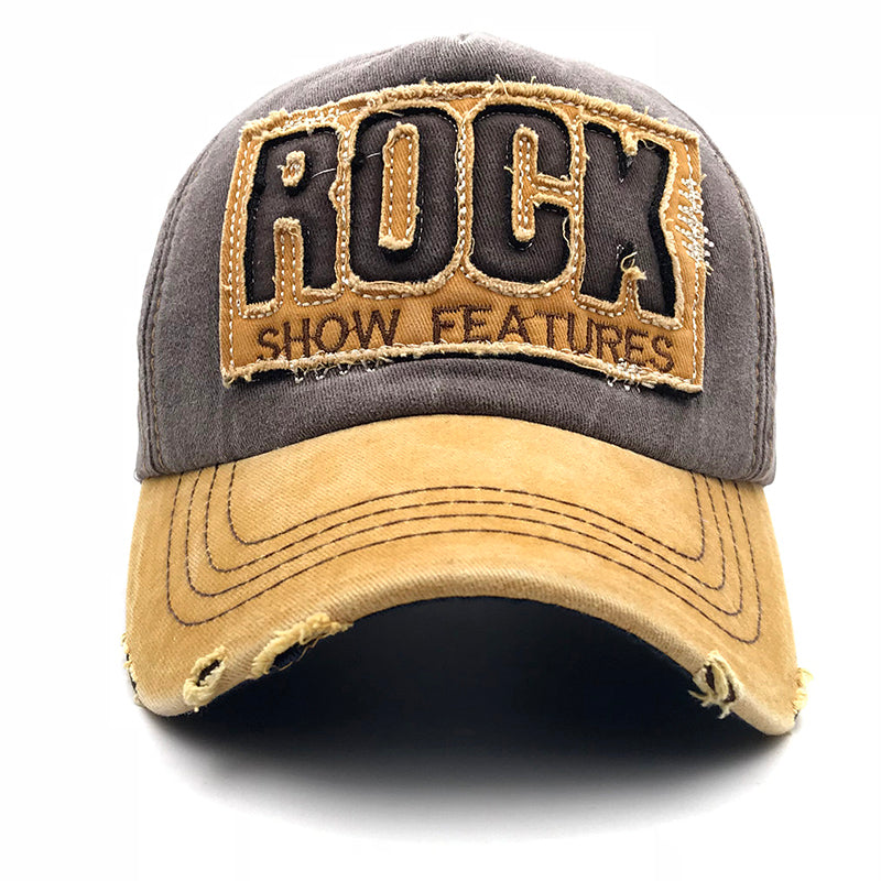 Rock and Metal Fashion Cotton Baseball Cap for men & women / Snapback with ROCK Embroidery