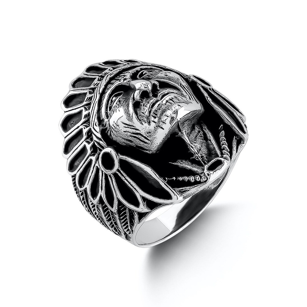 Rock Stainless Steel Ring for Men and Women / Vintage Ring with Indian Chief