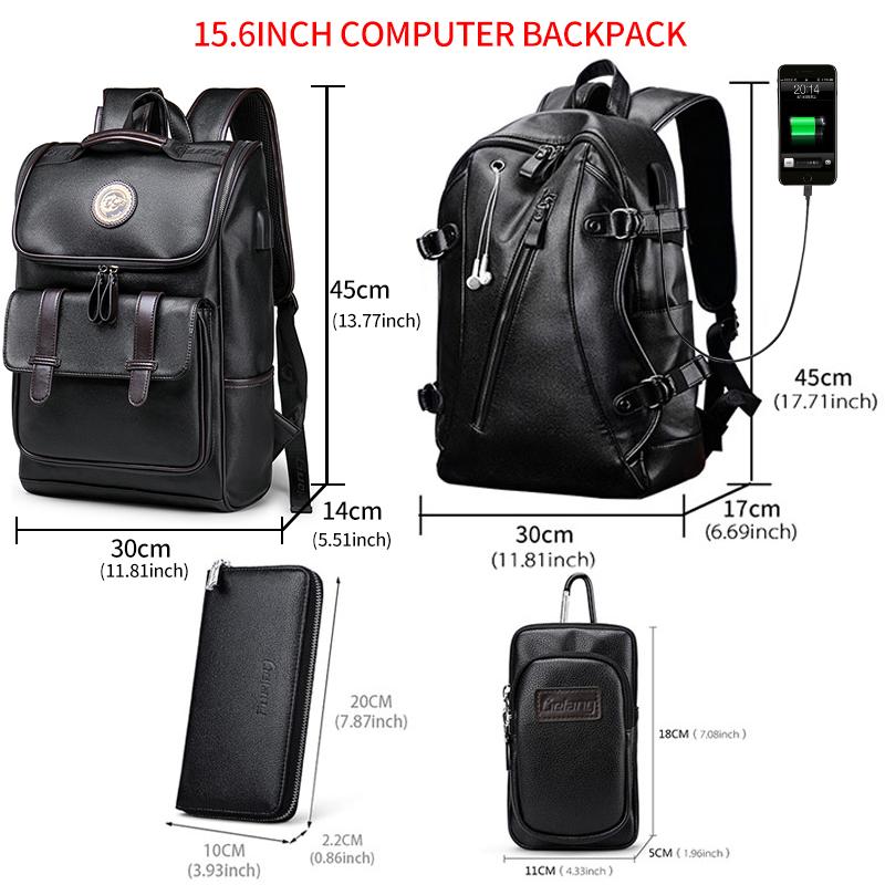 Rock Style Backpacks with External USB Charge