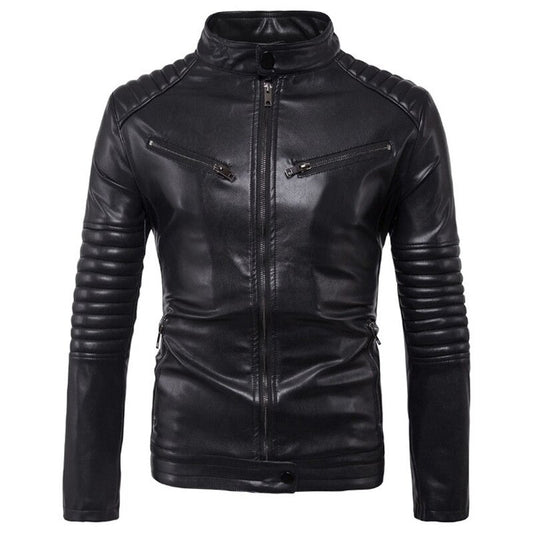 Rock Style Biker Jacket / Faux Leather Jacket / Alternative Fashion Bomber