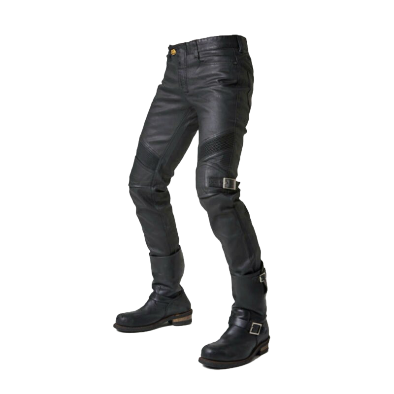 Rock Style Bikers Waterproof Protection Pants / Cool Black Vintage Motorcycle Pants