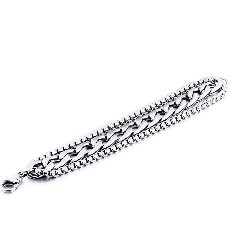 Rock Style Chain Wide Bracelet / Bangle fashion personality stainless steel Jewelry