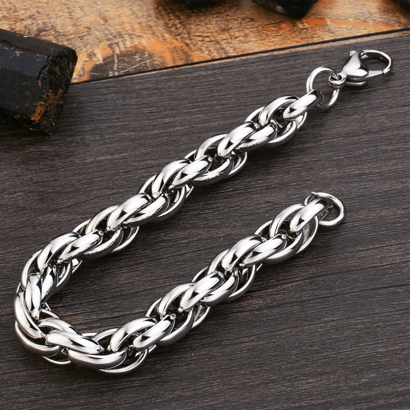 Rock Style Chain Wide Bracelet / Bangle fashion personality stainless steel Jewelry