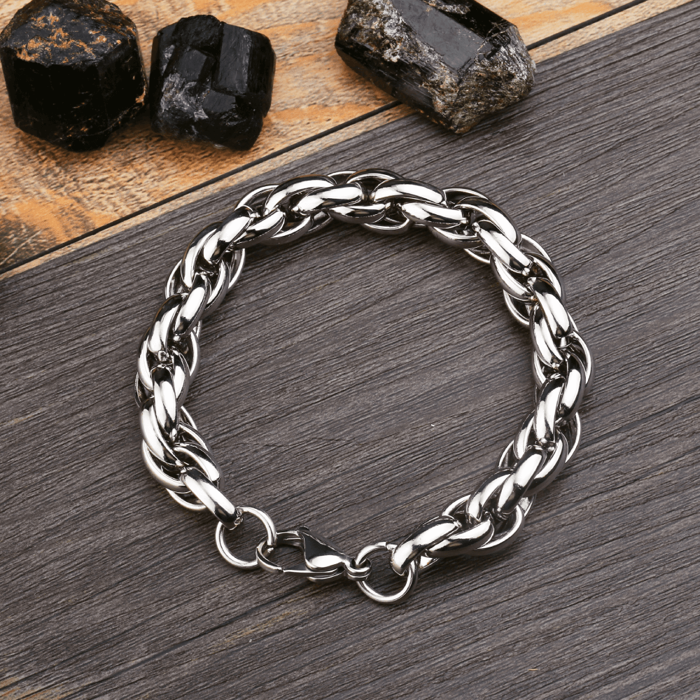 Rock Style Chain Wide Bracelet / Bangle fashion personality stainless steel Jewelry