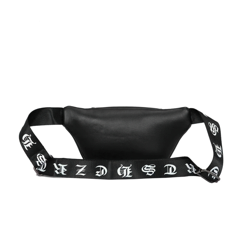 Rock Style Crossbody Bag With Skull And Rivets For Men And Women / Unisex Waist Banana
