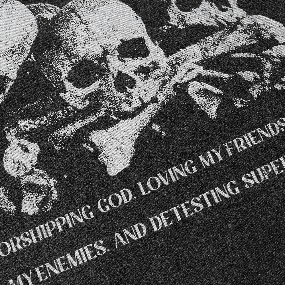 Rock Style Letter Skull Printed Oversize T Shirt / Fashion Casual Tee Shirts for Men and Women