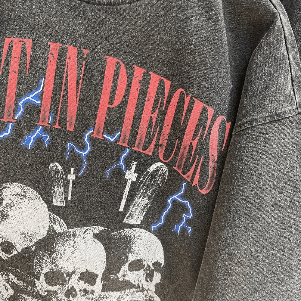 Rock Style Letter Skull Printed Oversize T Shirt / Fashion Casual Tee Shirts for Men and Women