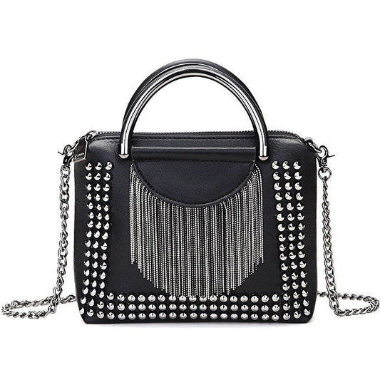 Rock Style Rivet Crossbody Bags For Women / Female Alternative Fashion week Chain Messenger