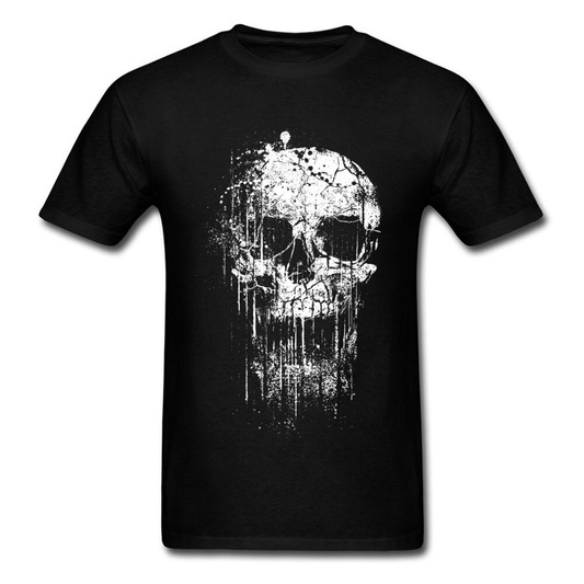 Rock Style Short Sleeve T-Shirts for Men and Women / Skull Print T-Shirts for You
