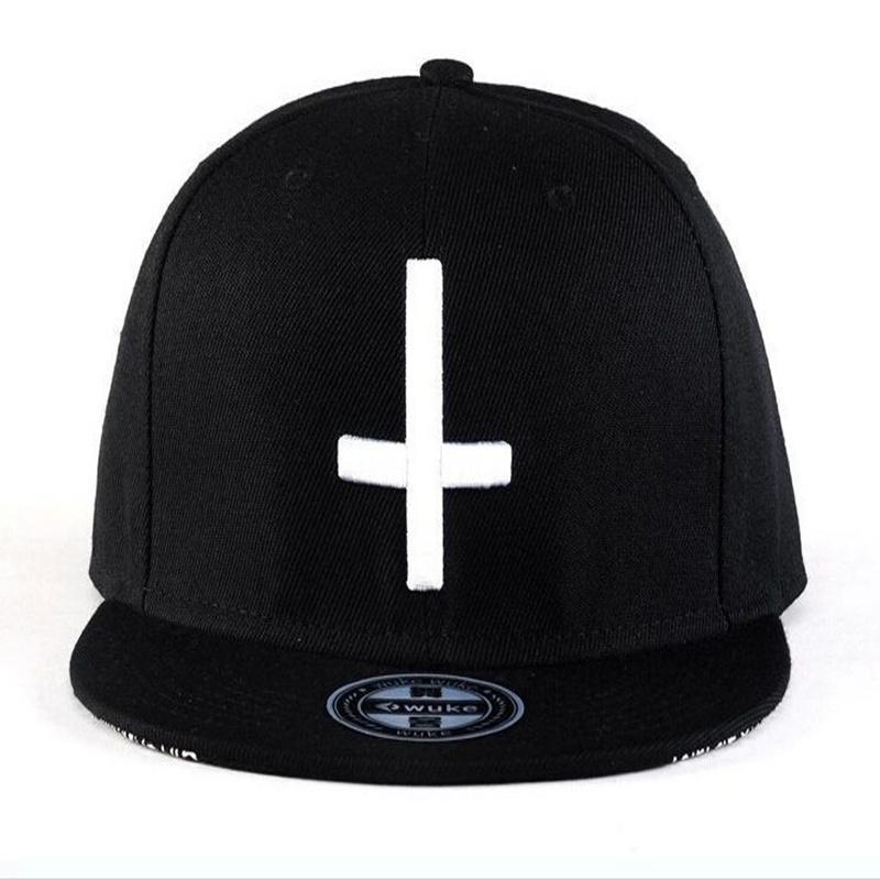 Rock Style Snapback Baseball Cap / Embroidery Cross Hat