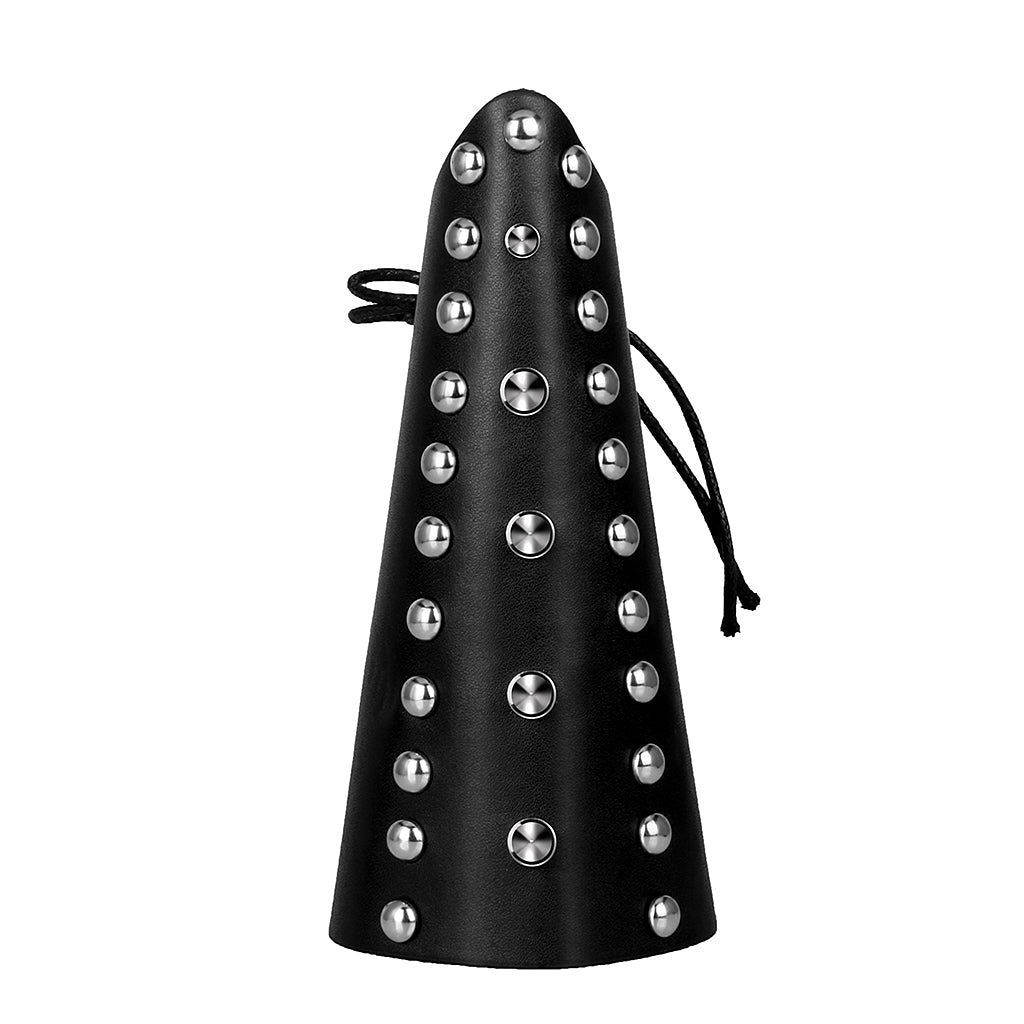 Rock Style Stainless Steel Rivet Genuine Leather Wrist Strap / Vintage Protection Bracelet