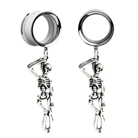 Rock Style Stainless Steel Skulls Tunnels / Vintage Unisex Skeletons Jewellery