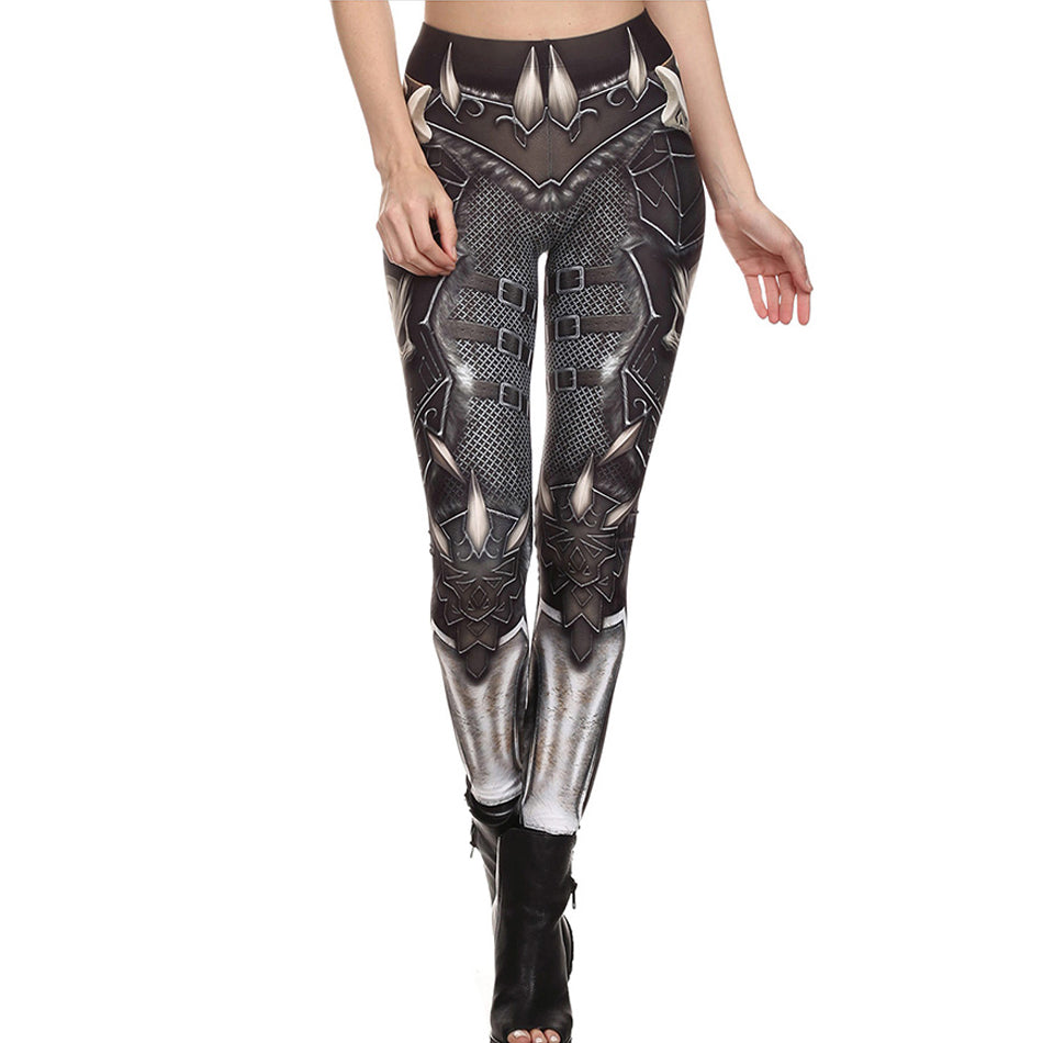 Rock Style Women Leggings / Skull Printed Pants For a Rock Chick