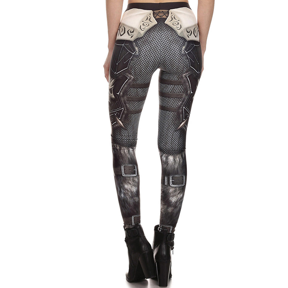 Rock Style Women Leggings / Skull Printed Pants For a Rock Chick