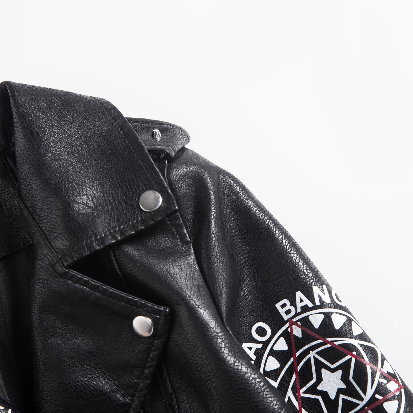 Rocker Girl Outfit / Faux Soft Leather Motorcycle Jacket