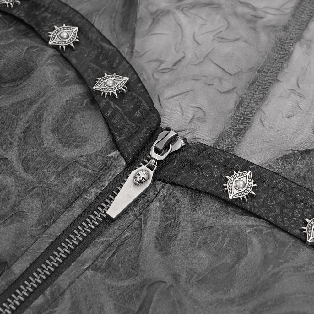 Romantic Sheer Blouse with Lace-Up Waist and Pointed Hem