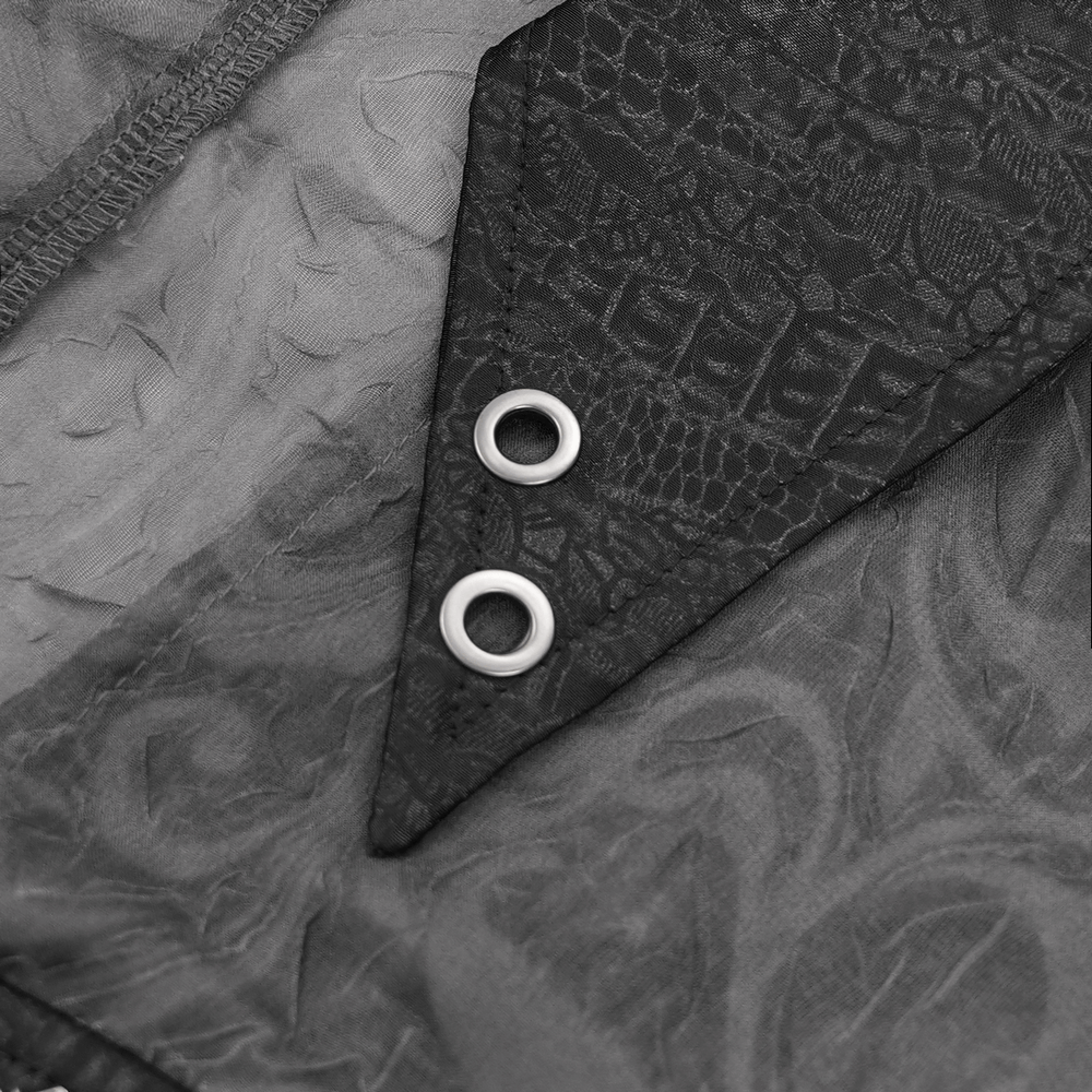 Romantic Sheer Blouse with Lace-Up Waist and Pointed Hem