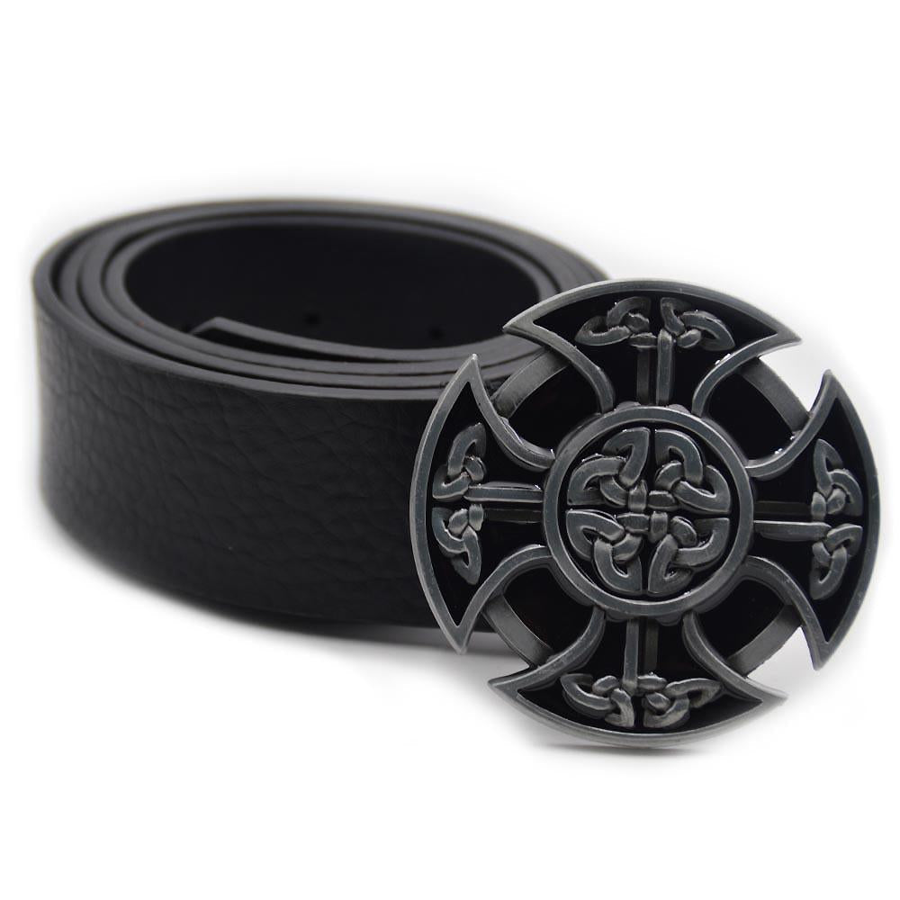 Round Celtic Cross Knot Belt Buckle For Men and Women / Alternative Fashion Accessories
