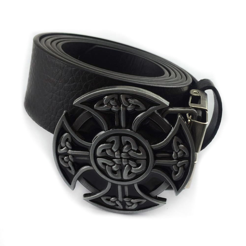Round Celtic Cross Knot Belt Buckle For Men and Women / Alternative Fashion Accessories