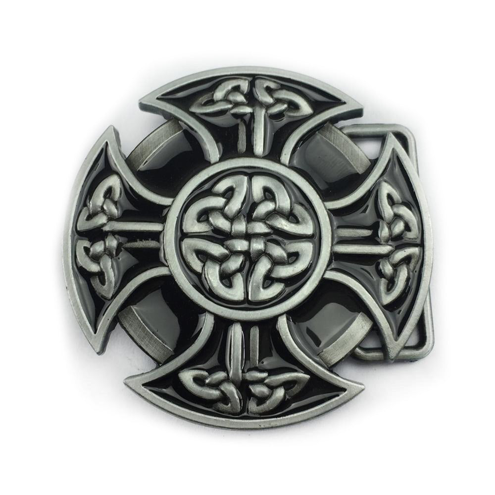 Round Celtic Cross Knot Belt Buckle For Men and Women / Alternative Fashion Accessories