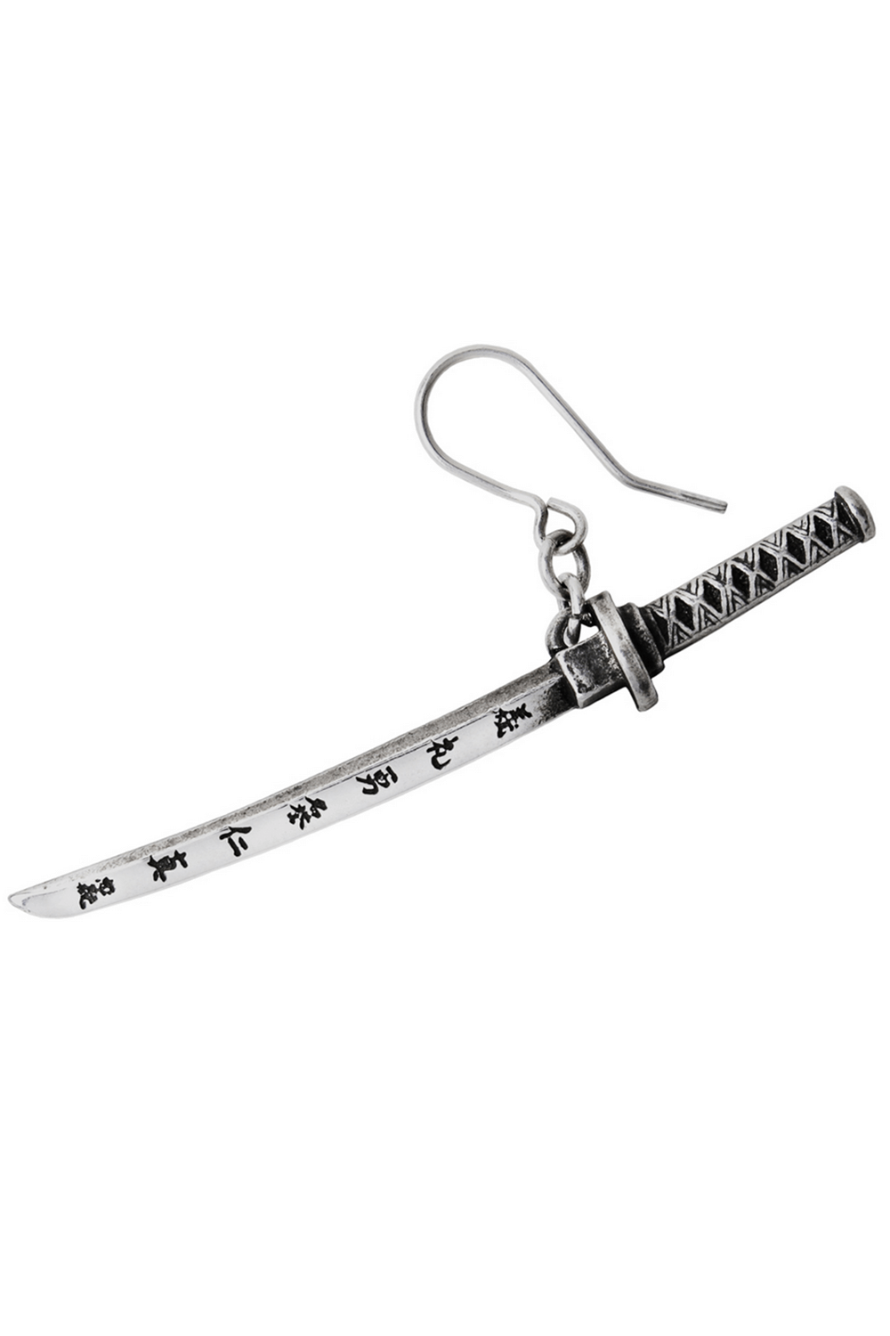 Samurai Katana Sword Earring with Bushido Engraving
