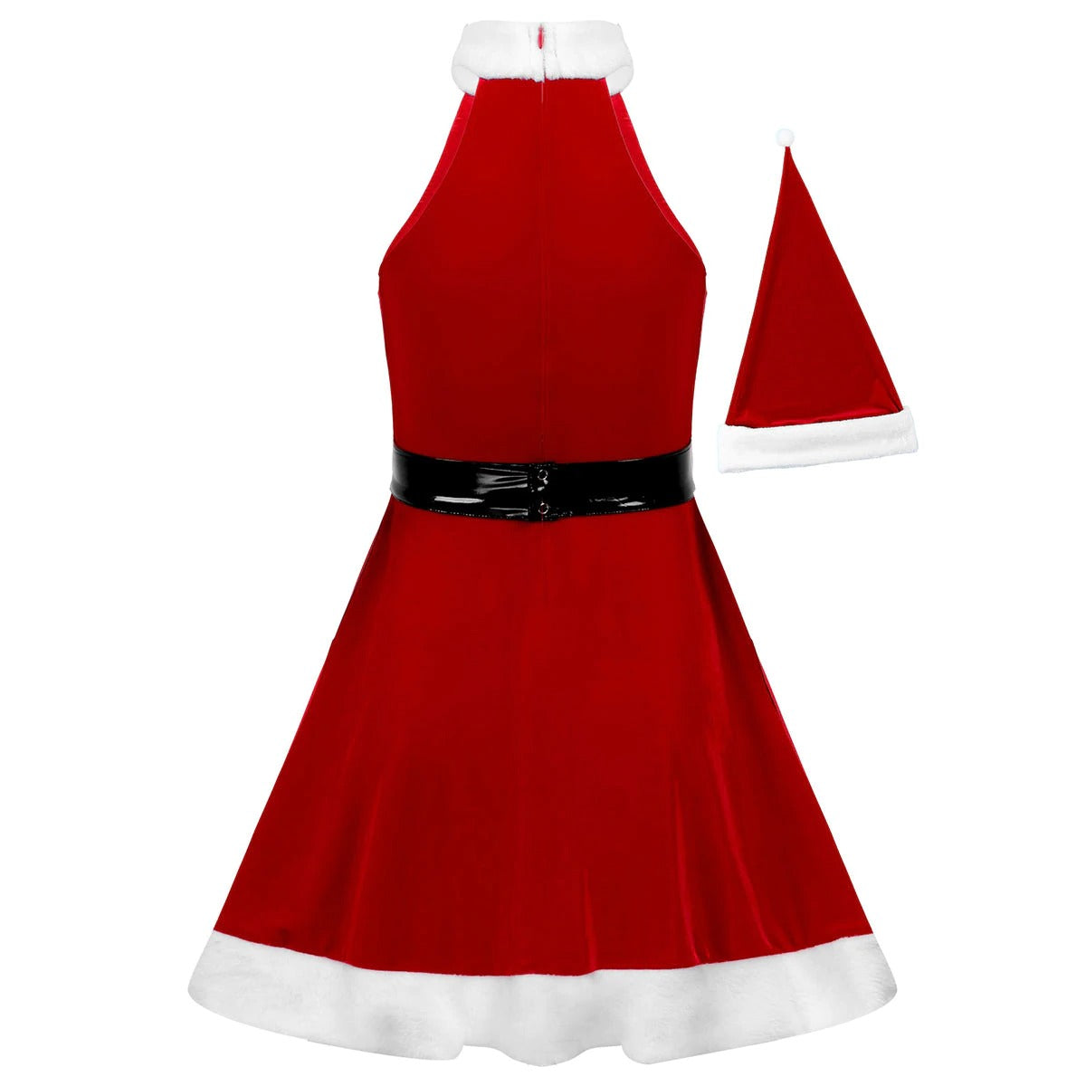 Santa Xmas Women's Cosplay Costume / Fashion Party Dress with Hat and Belt for Dress Up