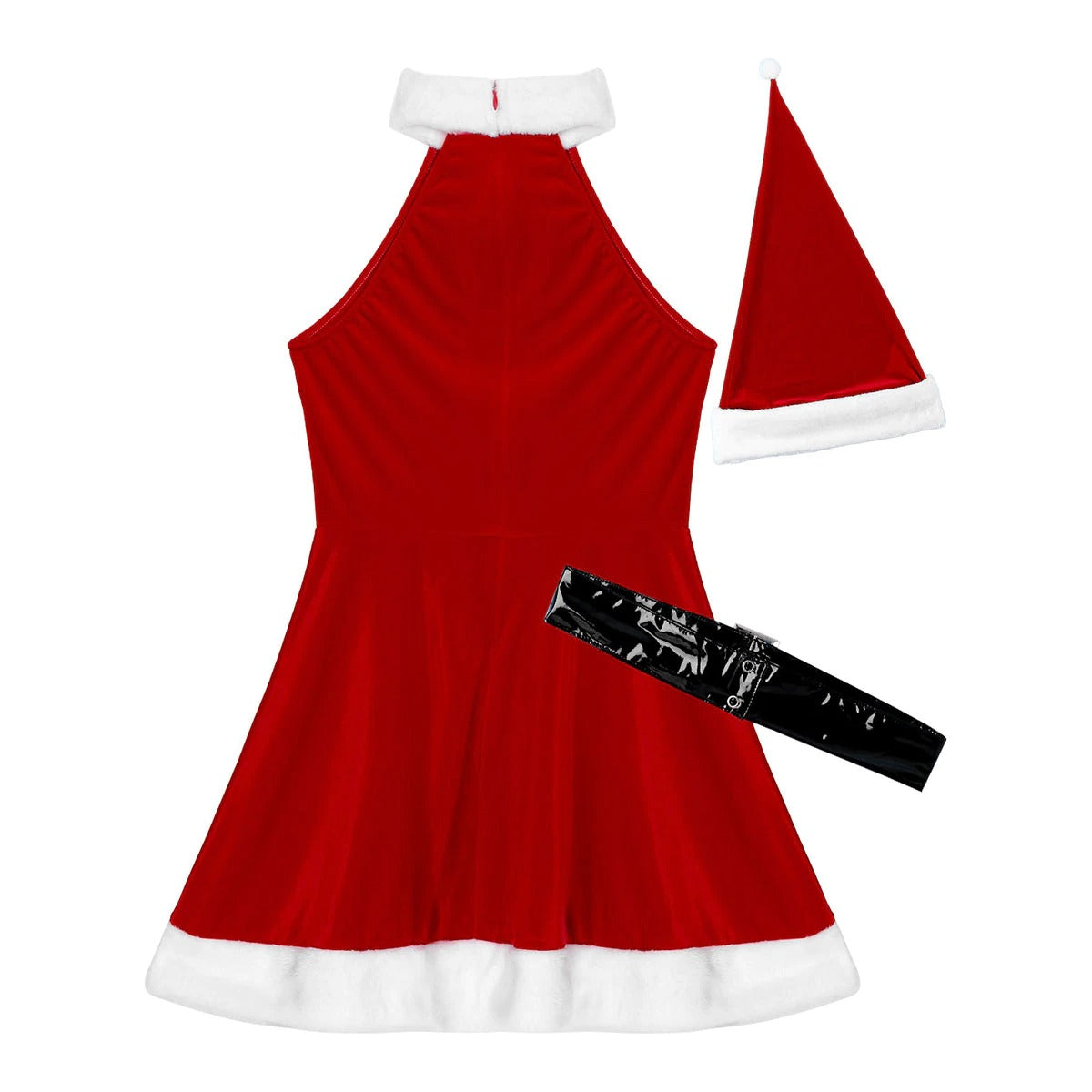 Santa Xmas Women's Cosplay Costume / Fashion Party Dress with Hat and Belt for Dress Up