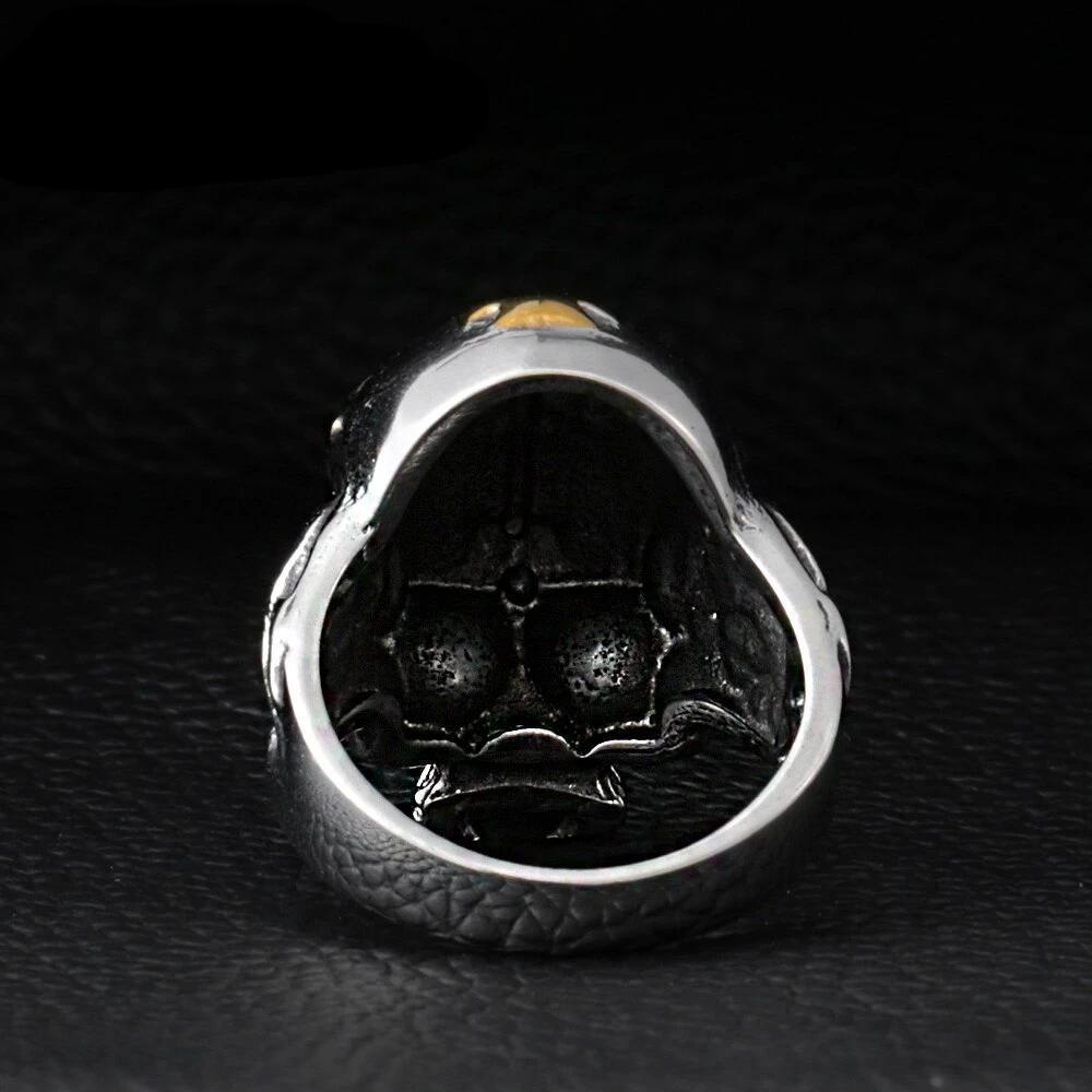 Scary Stainless steel Rock Style Skull Ring Skeleton Style Jewelry