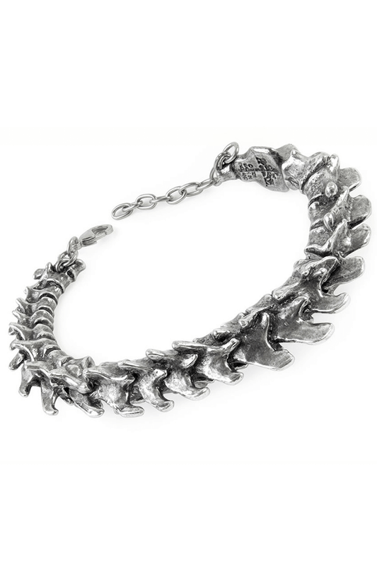 Sculpted Pewter Vertebrae Bracelet for Metal Fans