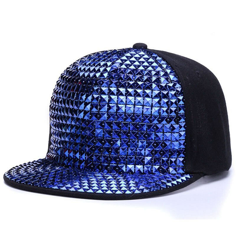 Sequins Adjustable Baseball Caps / Punk Rock Snapback Cap / Cool Hats for Men and Women