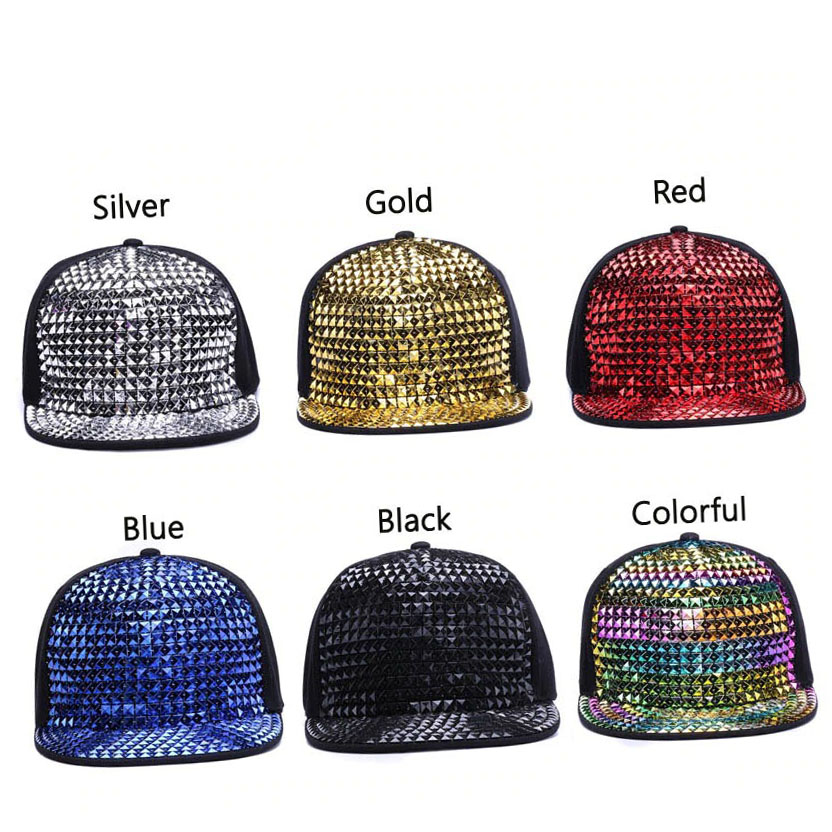 Sequins Adjustable Baseball Caps / Punk Rock Snapback Cap / Cool Hats for Men and Women