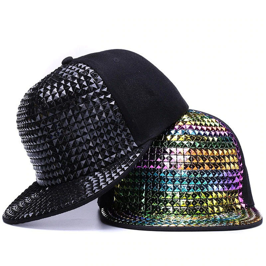 Sequins Adjustable Baseball Caps / Punk Rock Snapback Cap / Cool Hats for Men and Women