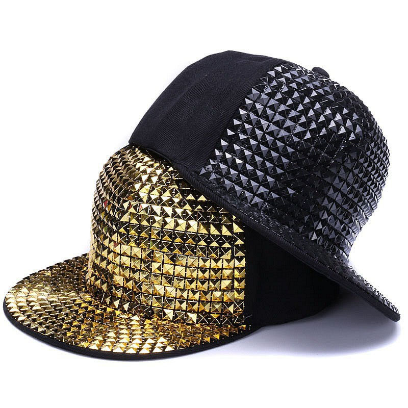 Sequins Adjustable Baseball Caps / Punk Rock Snapback Cap / Cool Hats for Men and Women