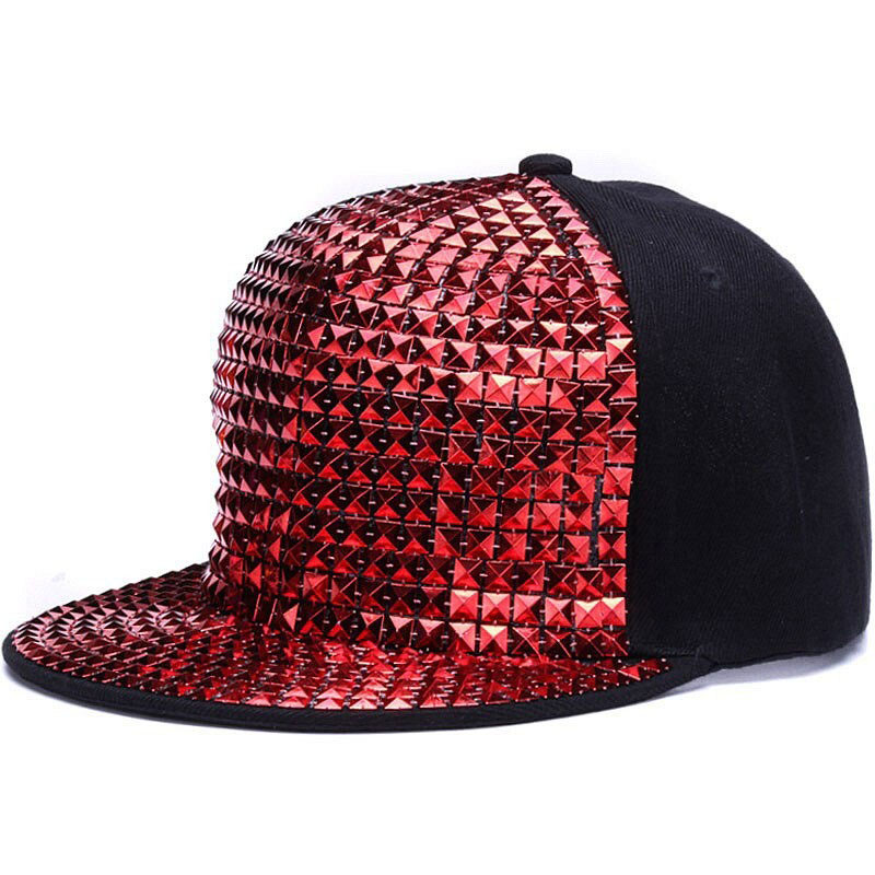 Sequins Adjustable Baseball Caps / Punk Rock Snapback Cap / Cool Hats for Men and Women