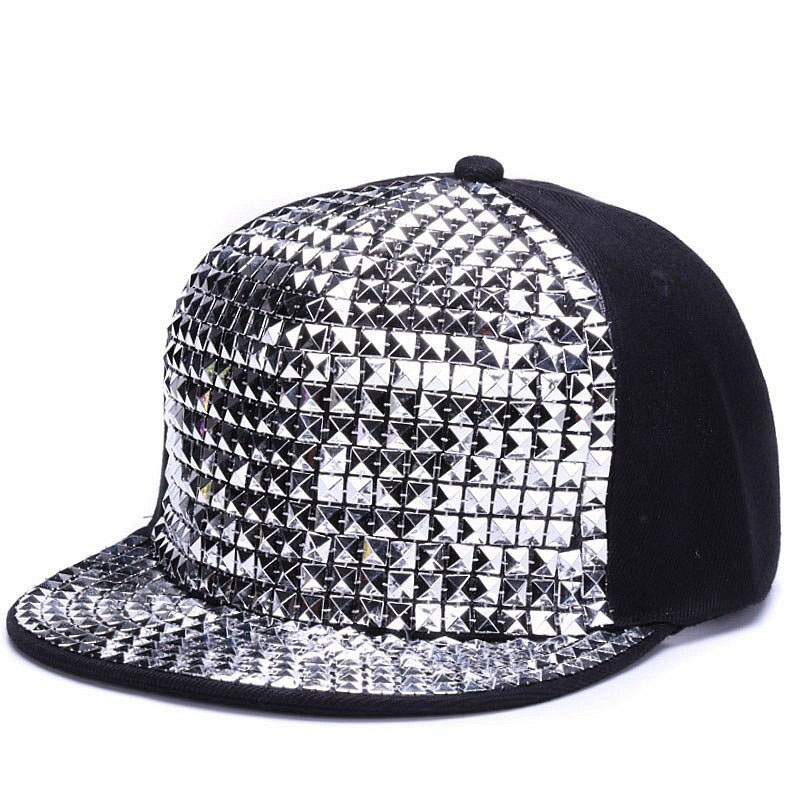 Sequins Adjustable Baseball Caps / Punk Rock Snapback Cap / Cool Hats for Men and Women