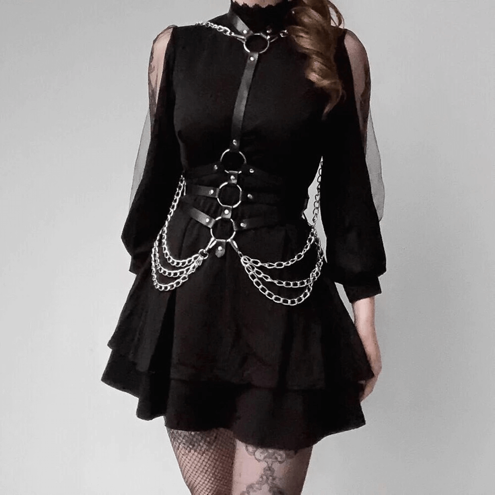 Sexy Body Harness for Women / Fashion Harness in Gothic Style / Pu Leather Harness