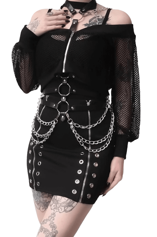 Sexy Body Harness for Women / Fashion Harness in Gothic Style / Pu Leather Harness