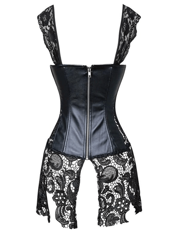 Sexy Boned Gothic Lace Sexy Body Bustier / Overbust Corset Women Dress