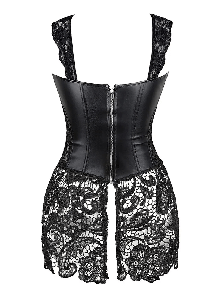 Sexy Boned Gothic Lace Sexy Body Bustier / Overbust Corset Women Dress