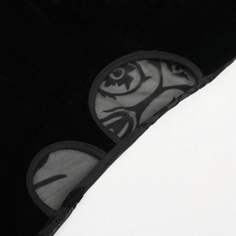 Sexy Deep V-Neck Lace Top With Flared Sleeves / Vintage Floral Pattern Tops