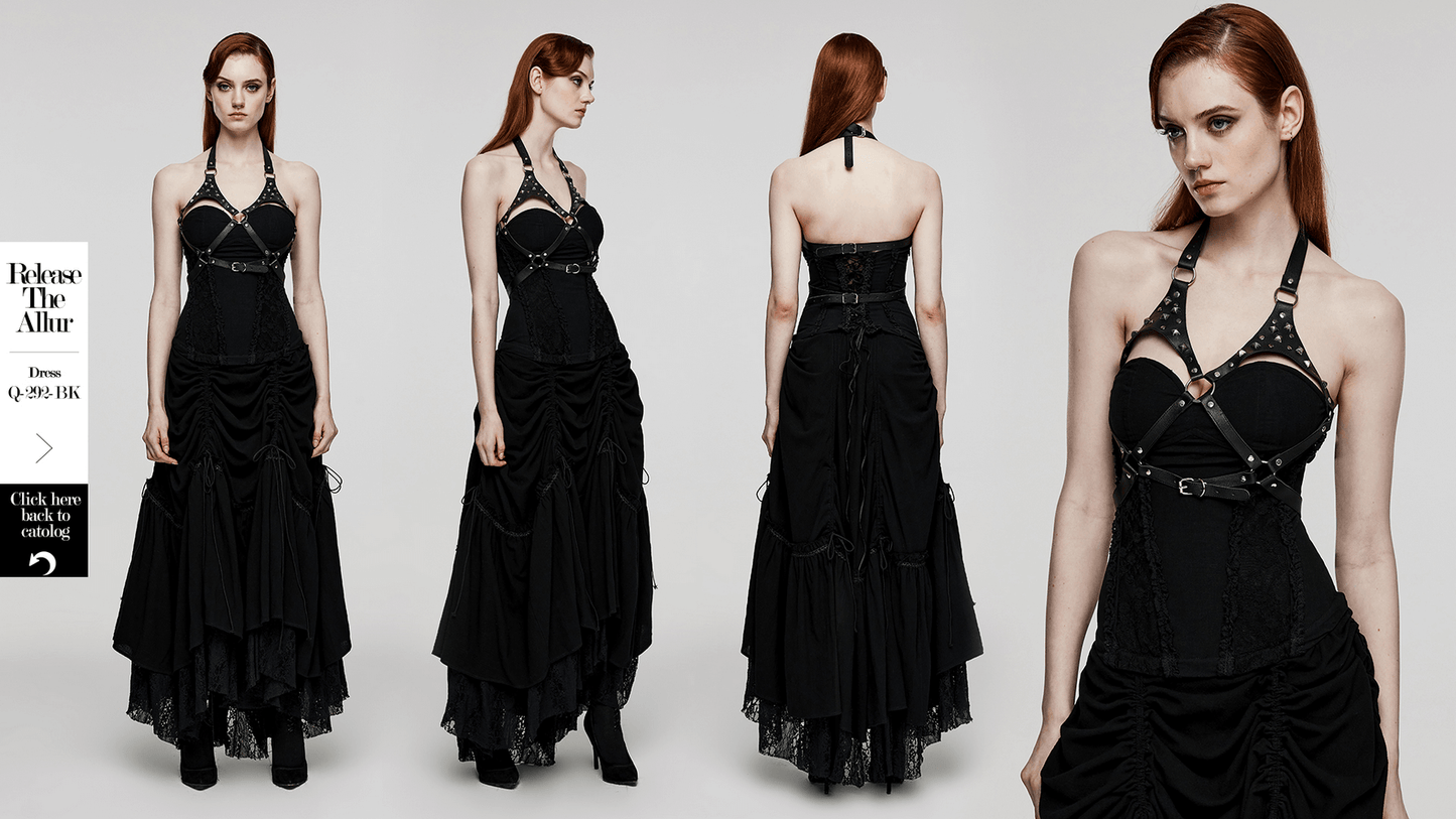 Sexy Elegant Faux Leather Punk Adjustable Harness