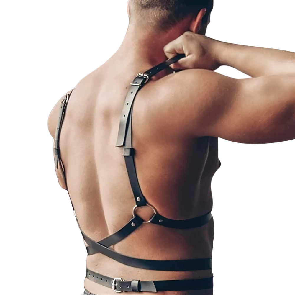 Sexy Fetish Male Leather Harness / Erotic Body Chest Harness For Men / Punk Style Belts for Cosplay