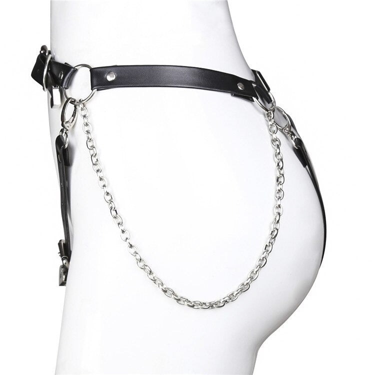 Sexy Gothic Femdom Belts / Pastel Goth With Chains Waist Body Bondage / Women Body Harness