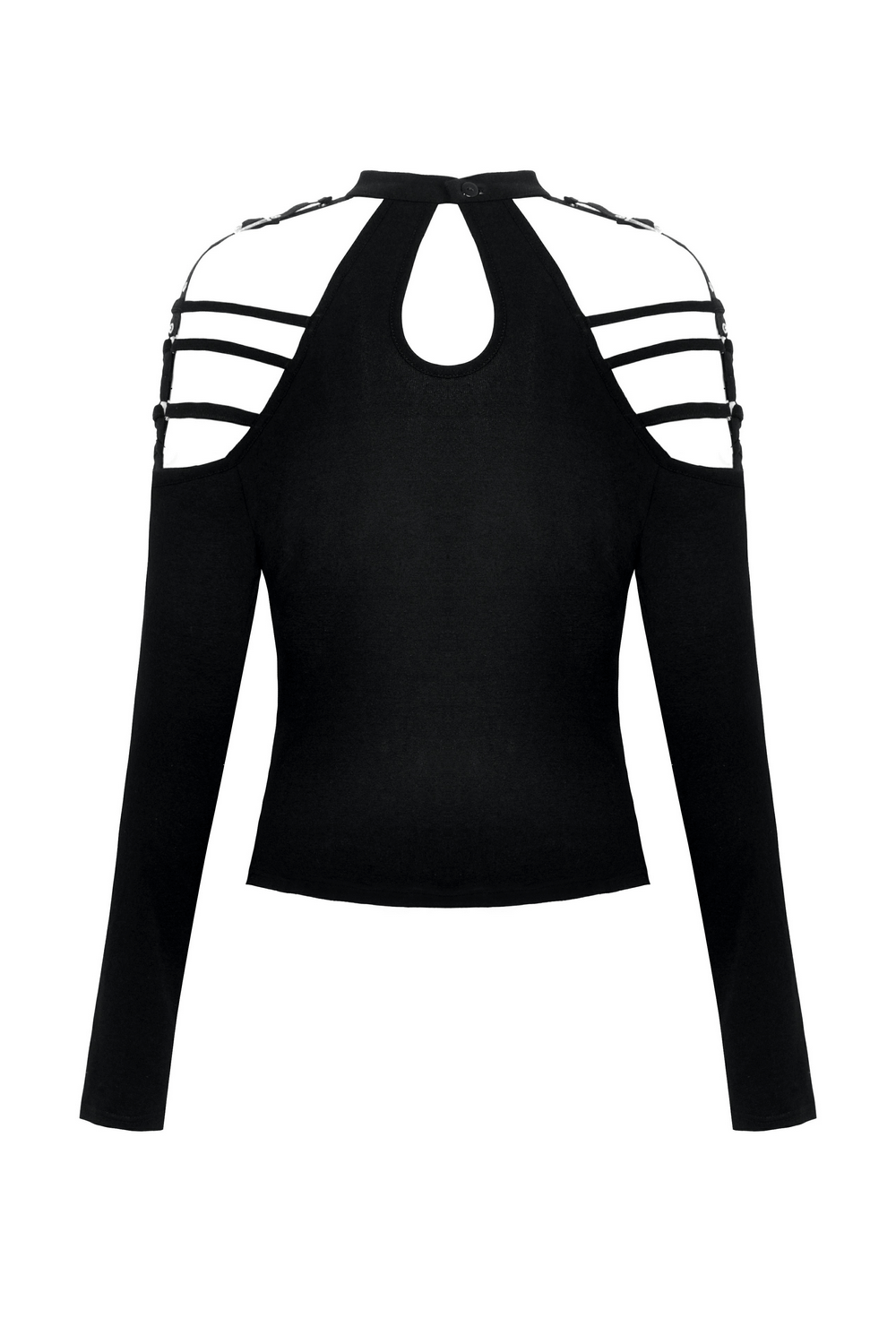 Sexy Gothic Off-Shoulder Top with Long Sleeves