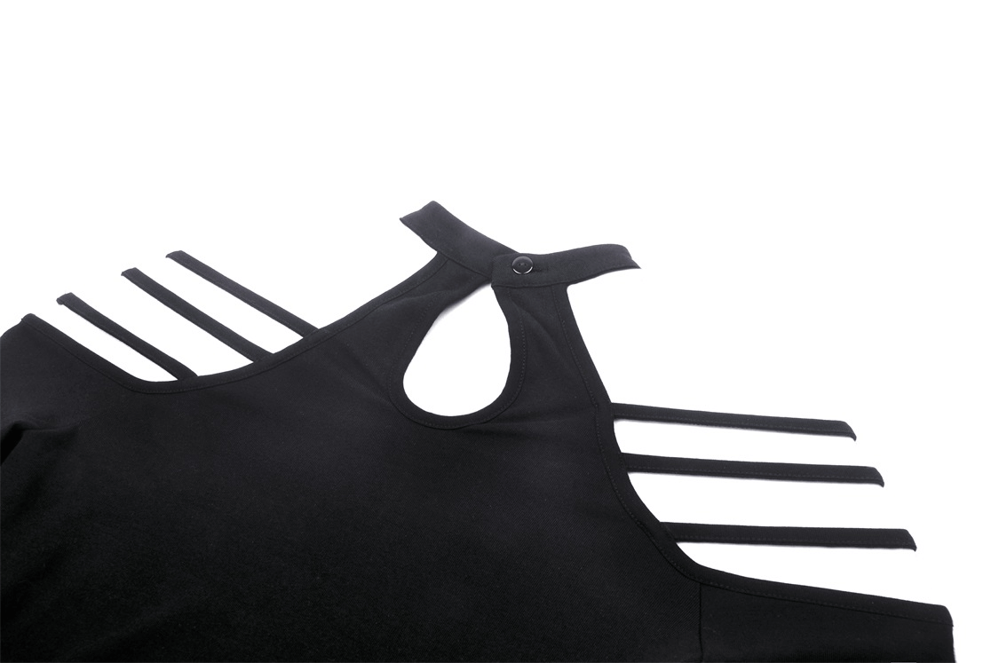 Sexy Gothic Off-Shoulder Top with Long Sleeves