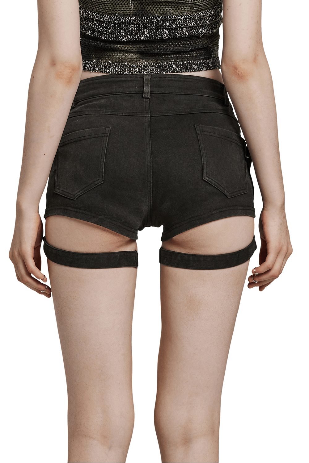 Sexy Lace-Up Detail Denim Hot Shorts for Women