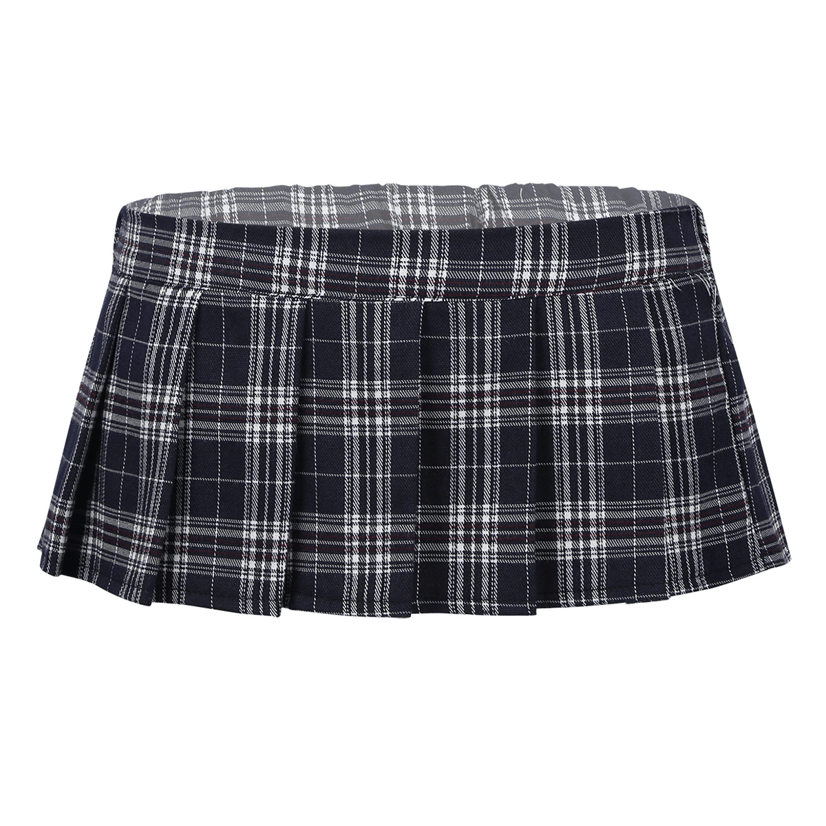 Sexy Ladies Skirt Scottish Style / Cute Elastic Mini Pleated Skirt