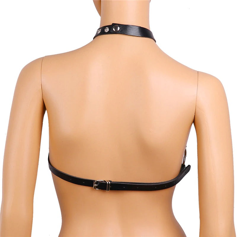 Sexy Leather Bra Harness / Bra Garter Body Cage Straps Belts For Women / Erotic Waistband Bondage
